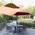 Kinbor Outdoor Table Iron 10F Patio Umbrella Garden Furniture with Crank and Tilt Octagon Red   